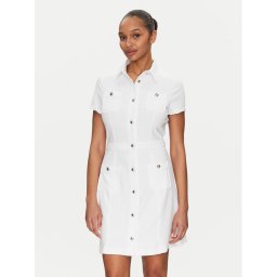 Guess Рокля тип риза W5GK70 KCBO2 Бял Regular Fit