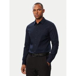 Calvin Klein Риза LV04LB145G Тъмносин Slim Fit