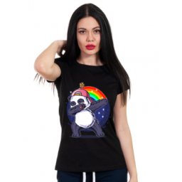 Черна тениска с Panda