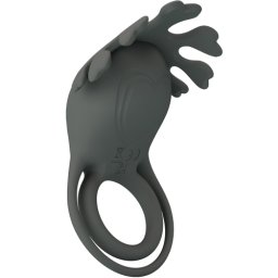 Вибриращ пенис ринг Медицински силикон "KONO BLACK" Презареждащ се