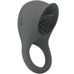 Вибриращ пенис ринг Медицински силикон "MIEL BLACK" Презареждащ се