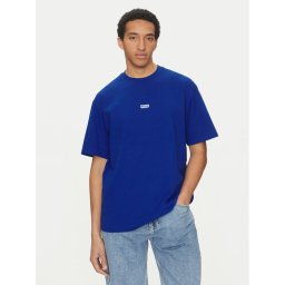 HUGO Тишърт Nalono 50509776 Син Loose Fit