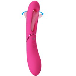 Вибратор за G-точка с движещ се език "ROMANCE LEXIE PINK" 20 см