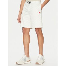 Guess Спортни шорти Z4YD03 FL04Q Бял Regular Fit