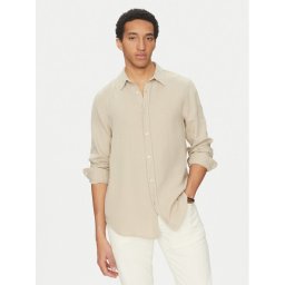 Guess Риза M5GH85 WH831 Екрю Regular Fit