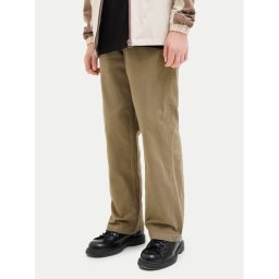 Jack & Jones Junior Текстилни панталони Alex 12253790 Кафяв Loose Fit