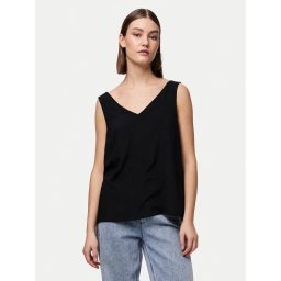 Pieces топ Franan 17146424 Черен Regular Fit