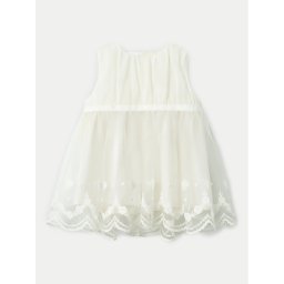 NAME IT Елегантна рокля Demille 13240057 Екрю Regular Fit