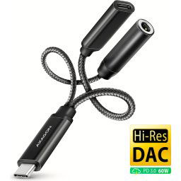 AXAGON ADA-HCPD - USB-C - Hi-Res DAC audio adapter + PD 60W