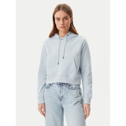 Guess Jeans Суитшърт W5GQ22 K68I4 Светлосиньо Regular Fit