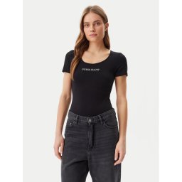 Guess Jeans Боди W5GP25 J1314 Черен Slim Fit