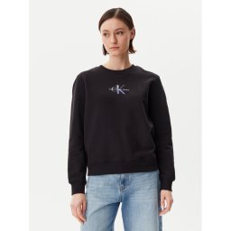 Calvin Klein Jeans Суитшърт Gradient Monologo J20J225360 Черен Regular Fit