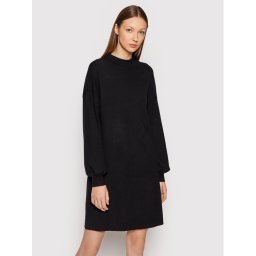 Vero Moda Плетена рокля Nancy 10249116 Черен Relaxed Fit