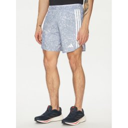 adidas Спортни шорти Own the Run 3-Stripes JD7769 Син Regular Fit