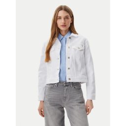 Tommy Hilfiger Дънково яке WW0WW44374 Бял Regular Fit