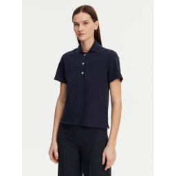 Marc O'Polo Тениска с яка и копчета 502 2094 53015 Тъмносин Regular Fit