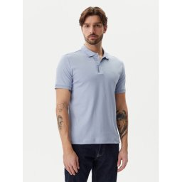 Calvin Klein Тениска с яка и копчета K10K114135 Светлосиньо Regular Fit