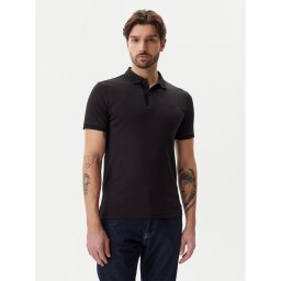 Calvin Klein Тениска с яка и копчета K10K114135 Черен Regular Fit