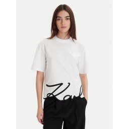 KARL LAGERFELD Тишърт A1W17013 Бял Regular Fit