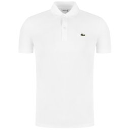 Lacoste Тениска с яка и копчета PH4012 Бял Slim Fit