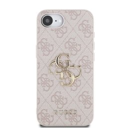 Гръб Guess за iPhone 17E, iPhone 16E, PU, 4G Metal Logo, Розов