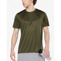 PUMA Essentials Taped Tee Dark Olive