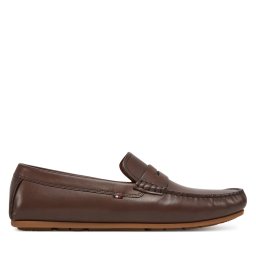 Мокасини Tommy Hilfiger Corpoarte Hilfiger Lth Driver FM0FM04810 Кафяв