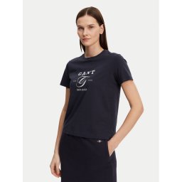 Gant Тишърт 4200563 Тъмносин Regular Fit