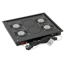 Вентилаторен блок Triton RAB-CH-X04-X3 за свободностоящи шкафове, 4 вентилатора, 60W, термостат, черен