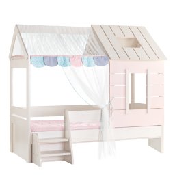Детско легло къща Sonata Pink House, 90 х 200 см, Розово, Подматрачна рамка