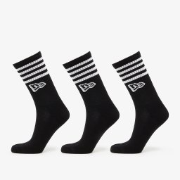 Чорапи New Era Stripe Crew 3-Pack Black 43-46