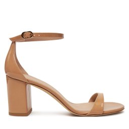 Сандали Stuart Weitzman Nudist Block 75 SJ983 Бежов