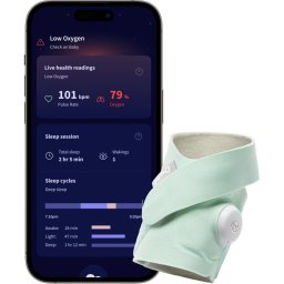 Owlet Dream Sock 0-18 m смарт чорапи Mint 2x1 чифт