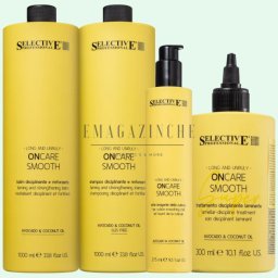 Selective Professional Комплект за лечение на дълга, права и къдрава коса 4 продукта OnCare Smooth Lamellar Salon Kit