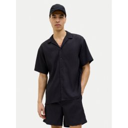 Jack & Jones Риза Massimo 12269640 Черен Relaxed Fit
