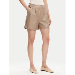 ONLY Шорти от имитация на кожа Saramy 15338008 Бежов Regular Fit
