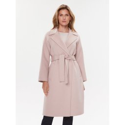 Liu Jo Вълнено палто CF3003 T3540 Розов Regular Fit