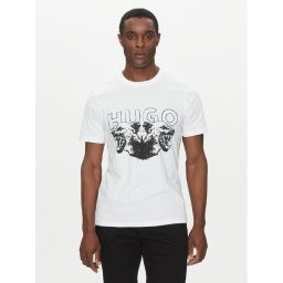 HUGO Тишърт Durro 50538257 Бял Regular Fit