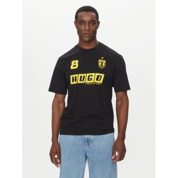 HUGO Тишърт Nebulop 50541252 Черен Regular Fit