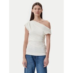 BOSS Блуза Etrima2 50540862 Кремав Slim Fit