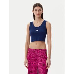 adidas топ Essentials Small Logo JC5939 Тъмносин Slim Fit