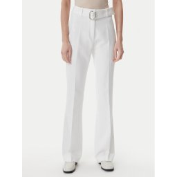 HUGO Текстилни панталони 50537602 Бял Flare Fit