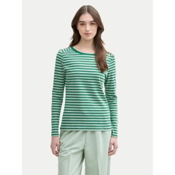 Tom Tailor Denim Блуза 1043085 Зелен Regular Fit
