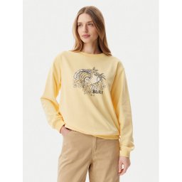 Roxy Суитшърт ERJFT04963 Жълт Regular Fit