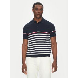 Hechter Paris Тениска с яка и копчета 65017 151801 Тъмносин Regular Fit