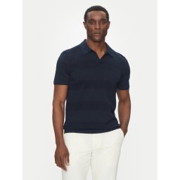Hechter Paris Тениска с яка и копчета 65009 151808 Тъмносин Regular Fit