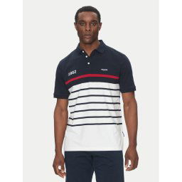 Hechter Paris Тениска с яка и копчета 74005 151927 Тъмносин Regular Fit