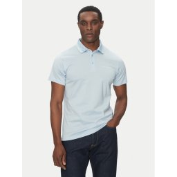 KARL LAGERFELD Тениска с яка и копчета 745001 552200 Син Slim Fit