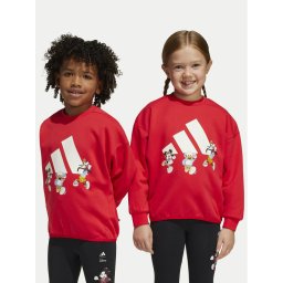 adidas Суитшърт Disney Mickey Mouse JF3640 Червен Loose Fit