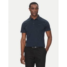 KARL LAGERFELD Тениска с яка и копчета 745001 552200 Тъмносин Slim Fit